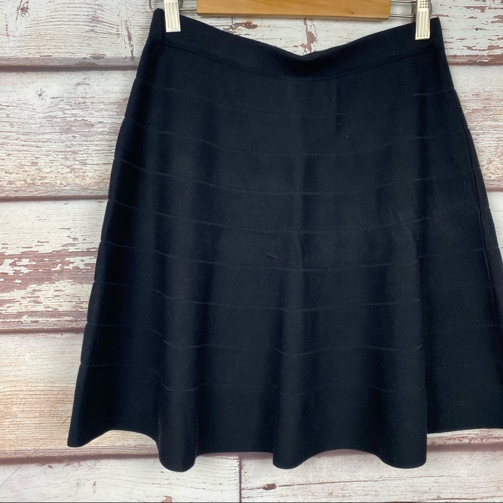 Max Studio Versatile Black Ribbed Circle Skirt - image 3